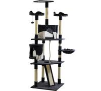 Gr8 Home Tall Cat Tree Multi Level Tower Scratching Climbing Post Kitten Activity Centre - Black