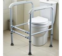 Gr8 Home Toilet Frame Support Standing Aid Safety Grab Handle in White Gr8 Home White