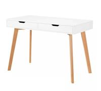 Gr8 Home Wooden Computer Desk Dressing Table With Drawers in White Gr8 Home White