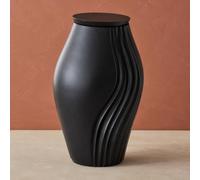 GR8 Keepsakes Essence Black Satin Modern Cremation Urn for Human Ashes | Modern Adult Urn, Satin Black Finish, 200+ cu in Capacity, Durable Aluminum, Secure Wide-Opening Threaded Lid