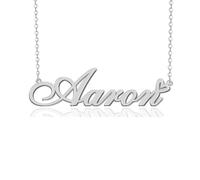 GR859C Custom Name Necklace Personalized for Women 18K Gold Plated Customized Nameplate Pendant Jewelry Gift for Christmas, Metal, No Gemstone