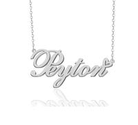 GR859C Custom Name Necklace Personalized for Women 18K Gold Plated Customized Nameplate Pendant Jewelry Gift for Christmas, Metal, No Gemstone