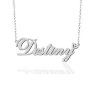 GR859C Custom Name Necklace Personalized for Women 18K Gold Plated Customized Nameplate Pendant Jewelry Gift for Christmas, Metal, No Gemstone