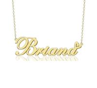 GR859C Custom Name Necklace Personalized for Women 18K Gold Plated Customized Nameplate Pendant Jewelry Gift for Christmas, Metal, No Gemstone