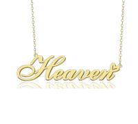 GR859C Custom Name Necklace Personalized for Women 18K Gold Plated Customized Nameplate Pendant Jewelry Gift for Christmas, Metal, No Gemstone