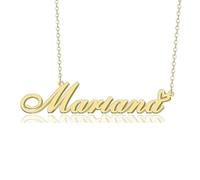 GR859C Custom Name Necklace Personalized for Women 18K Gold Plated Customized Nameplate Pendant Jewelry Gift for Christmas, Metal, No Gemstone