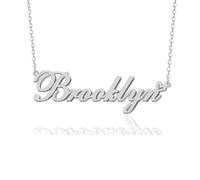 GR859C Custom Name Necklace Personalized for Women 18K Gold Plated Customized Nameplate Pendant Jewelry Gift for Christmas, Metal, No Gemstone