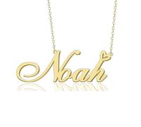 GR859C Custom Name Necklace Personalized for Women 18K Gold Plated Customized Nameplate Pendant Jewelry Gift for Christmas, Metal, No Gemstone