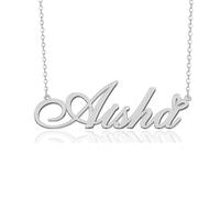 GR859C Custom Name Necklace Personalized for Women 18K Gold Plated Customized Nameplate Pendant Jewelry Gift for Christmas, Metal, No Gemstone