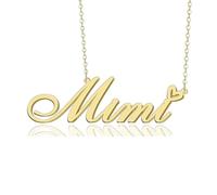 GR859C Custom Name Necklace Personalized for Women 18K Gold Plated Customized Nameplate Pendant Jewelry Gift for Christmas, Metal, No Gemstone