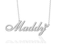 GR859C Custom Name Necklace Personalized for Women 18K Gold Plated Customized Nameplate Pendant Jewelry Gift for Christmas, Metal, No Gemstone