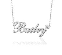 GR859C Custom Name Necklace Personalized for Women 18K Gold Plated Customized Nameplate Pendant Jewelry Gift for Christmas, Metal, No Gemstone