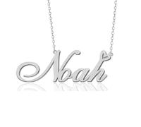 GR859C Custom Name Necklace Personalized for Women 18K Gold Plated Customized Nameplate Pendant Jewelry Gift for Christmas, Metal, No Gemstone