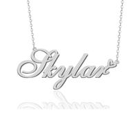 GR859C Custom Name Necklace Personalized for Women 18K Gold Plated Customized Nameplate Pendant Jewelry Gift for Christmas, Metal, No Gemstone