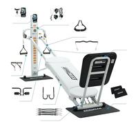 GR8FLEX Performance Gym for Total Over 100 Exercises, Multi-Functional Workout Machine, High Performance Strength Training, Cardio, and Full Body Fitness Equipment for Home Use (Pearl White Model)