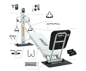 GR8FLEX Performance Gym for Total Over 100 Exercises, Multi-Functional Workout Machine, High Performance Strength Training, Cardio, and Full Body Fitness Equipment for Home Use (Pearl White Model)