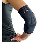 gr8ful® Elbow Support for Men & Women | Compression Tubigrip Sleeve for Sports performance | Elbow Brace, Strap, Wrap for Tendonitis, Golfers & Tennis elbow or Weightlifting | Black (M)