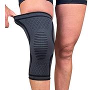 gr8ful® Knee Support for Running and Sports | Men or Women | Elastic Compression Tubigrip for Arthritis & Joint Pain relief | Patella Sleeve/s, Knee Brace/s - Strap/s - Wrap/s | One Size | Black (S)