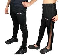 gr8ful® Zip-Off Trousers for Men, Women & Kids | Full Zip Race Fit Leggings for Running, Cycling or All Sports | Tights/Pants Base Layer | Tracksters for Workout Indoor or Outdoor, Black M