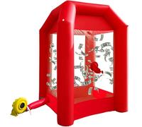 GR8FUN Inflatable Cash Cube Booth with 2 Blowers, Inflatable Money Grab Machine for Commercial Advertising & Event Promotion, Fast Inflation (Red, 5.2x5.2x8.5FT)