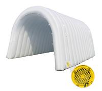 GR8FUN Inflatable Sports Tunnel Entrance 16x10x10FT White, Built-in Blower - Event Inflatable Tunnel Tent for Team Intros, Business Promotion, Trade Shows, Advertising & Exhibitions