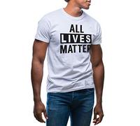GR8Shop All Lives Matter Men's White T-Shirt Size XL