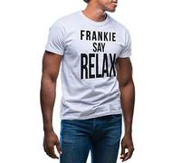 GR8Shop Friends Frankie Say Relax Tv Show Men's White T-Shirt Size L