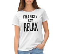 GR8Shop Friends Frankie Say Relax Tv Show Women's White T-Shirt Size S