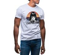 GR8Shop I Said God Damn Mia Walace Inspired Pulp Fiction Men's White T-Shirt Size S
