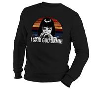 GR8Shop I Said God Damn Mia Walace Inspired Pulp Fiction Unisex Black Sweater Size L