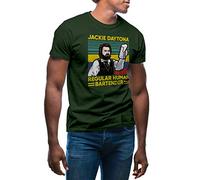 GR8Shop Jackie Daytona Human Bartender Vintage Men's Military Green T-Shirt Size M