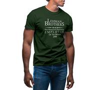 GR8Shop Lehman Brothers Employee of Risk Management Department 2008 Men's Military Green T-Shirt Size M