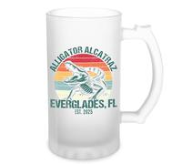 GR8Shop Retro Alligator Alcatraz Everglades Florida Transparent Beer Mug Stein 500ml