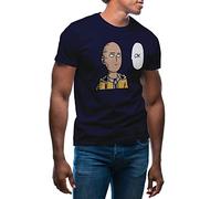 GR8Shop Saitama Ok Inspired Punch One Anime Color Trending Men's Navy Blue T-Shirt Size XL