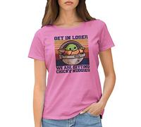 GR8Shop Vintage Get in Loser Baby Yoda We are Getting Chicky Nuggies Women's Rose T-Shirt Size XXL