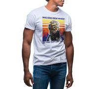 GR8Shop Vintage Mike Echo Oscar Whiskey Meow Cat Pilot Do You Copy me Over Men's White T-Shirt Size M