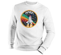 GR8Shop Vintage NASA Rocket SpaceX Unisex White Sweater Size L