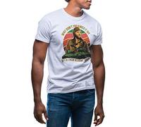 GR8Shop Why Don't You Knock It Off with Them Negative Waves Men's White T-Shirt Size XL