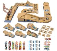 Gr8ware Mini Skateboards for Children Finger Toy Skateboard Ramp Set Mini Skateboards FingerSkateBoarding Kids Finger Training Props Skateboard Fingerboard Gift for Kids