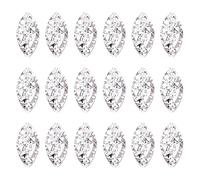 Graargpro 100PCS Flatback Non Hotfix Resin Rhinestones, 7x15mm Crystal AB Horse Eye Rhinestones for Bag Wedding Dress Shoes Clothes Making Accessories DIY Crafts