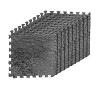 Graargpro 10PCS Soft Protective Interlocking Patchwork Mat, 11.81 x 11.81" Plush Puzzle Carpet for Home Floor Decoration, Grey