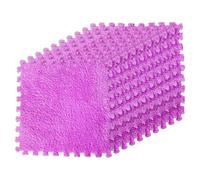Graargpro 10PCS Soft Protective Interlocking Patchwork Mat, 11.81 x 11.81" Plush Puzzle Carpet for Home Floor Decoration, Purple