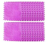 Graargpro 20PCS Soft Protective Interlocking Patchwork Mat, 11.81 x 11.81" Plush Puzzle Carpet for Home Floor Decoration, Purple