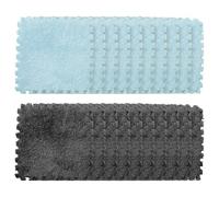 Graargpro 20PCS Soft Protective Interlocking Patchwork Mat, 11.81 x 11.81" Plush Puzzle Carpet for Home Floor Decoration, Gray-Light Blue