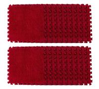 Graargpro 20PCS Soft Protective Interlocking Patchwork Mat, 11.81 x 11.81" Plush Puzzle Carpet for Home Floor Decoration, Red