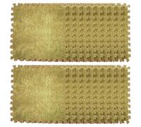 Graargpro 20PCS Soft Protective Interlocking Patchwork Mat, 11.81 x 11.81" Plush Puzzle Carpet for Home Floor Decoration, Grass Green