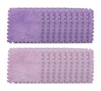 Graargpro 20PCS Soft Protective Interlocking Patchwork Mat, 11.81 x 11.81" Plush Puzzle Carpet for Home Floor Decoration, Pink-Purple
