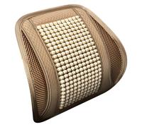 Graargpro Breathable Universal Cooling Cushion, Summer Car Wood Bead Lumbar Support Cushion, Beige