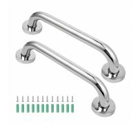 Grab Bar Rails, 2Pcs 30cm/11.81in Stainless Steel Non-Slip Handrail, for Slippery Steps/Bathtub/Shower/Bedroom/Kitchen, Indoor/Outdoor Handles Provide Safety for Outside Activities/Seniors/Disabled