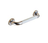 Grab Bar SUS 304 Stainless Steel Rails Polished Chrome Safety Support Rail Elderly/Disabled Handrails Aid Hold for Toilet/Shower Bathroom with White Nylon Anti-Slip Grip(2 Sizes)